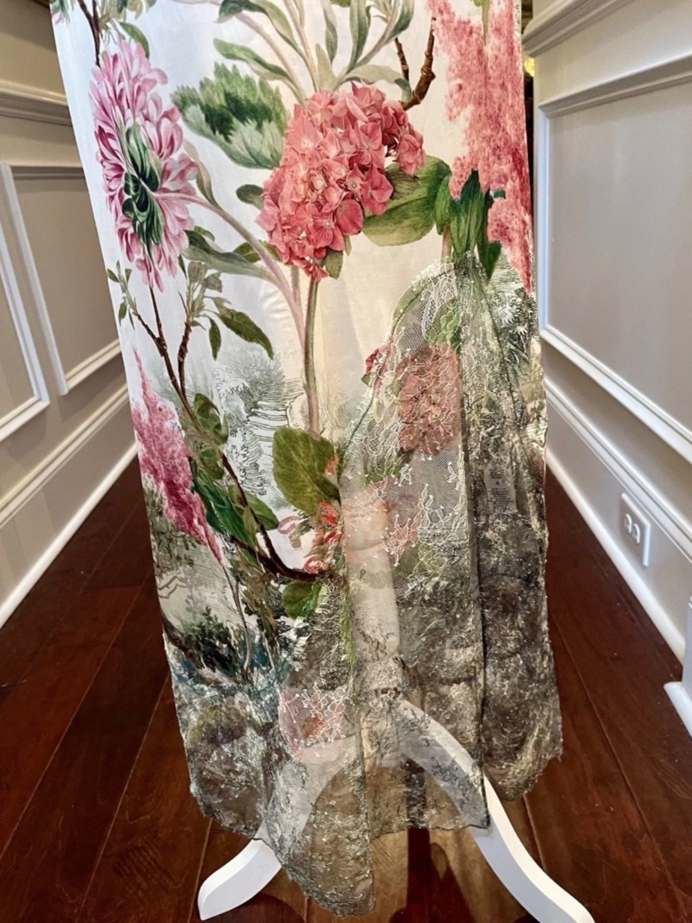 Alice & Olivia Floral Julietta Cutaway Lace MIDI Dress NWT MSRP $495 Sz 6 - Picture 9 of 16
